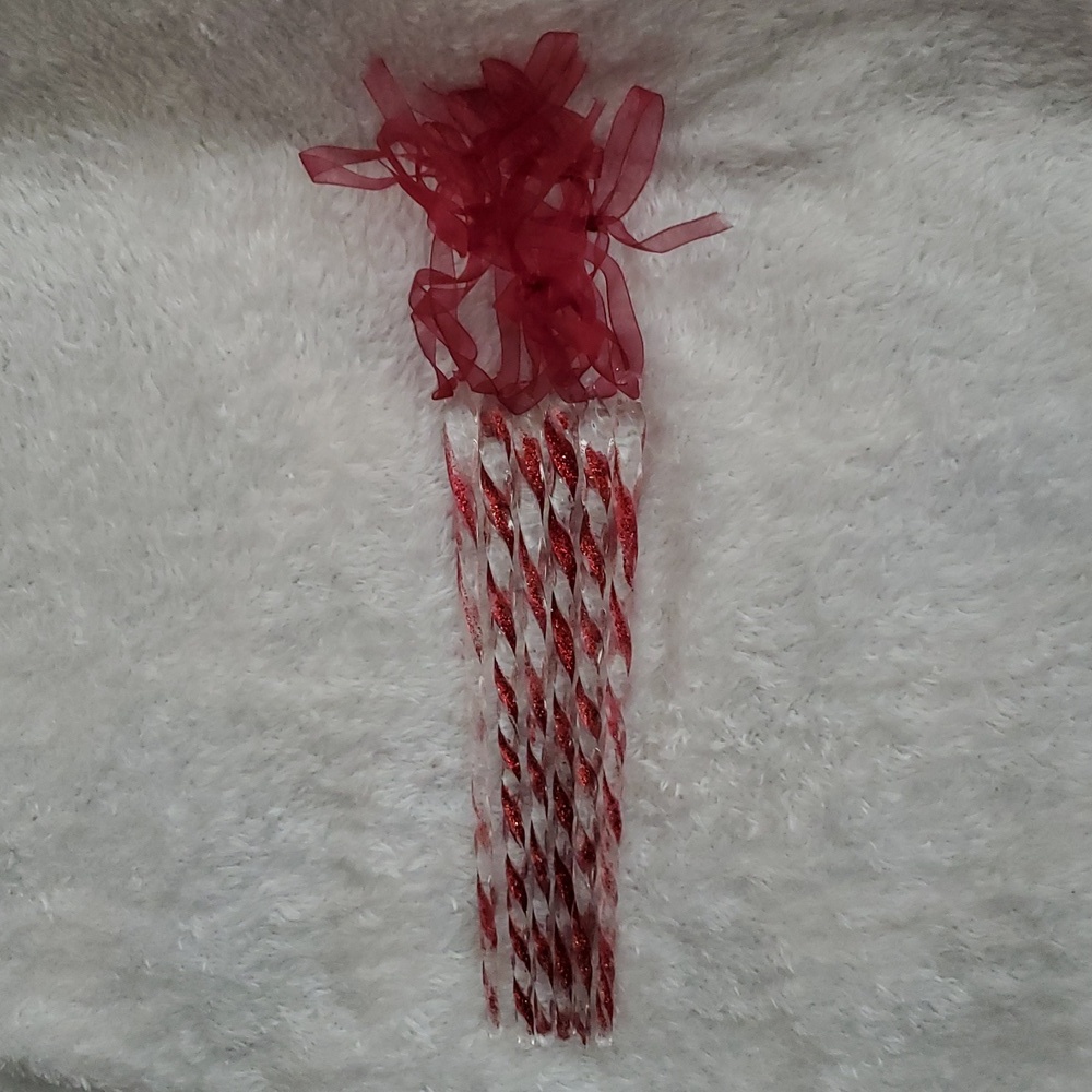 Glass Icicle Ornaments (Lot of 6)